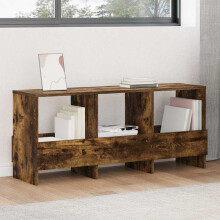 Berkfield Magazine Rack Smoked Oak 102 x 30 x 45 cm