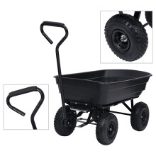 Berkfield Garden Tipping Hand Cart 300 kg 75L Black