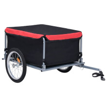 Berkfield Bike Trailer Black and Red 65 kg