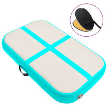 Berkfield Inflatable Gymnastics Mat with Pump 60x100x15 cm PVC Green