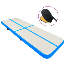 Berkfield Inflatable Gymnastics Mat with Pump 500x100x20 cm PVC Blue