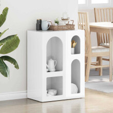 Berkfield Sideboard High Gloss White 59 x 35 x 80.5 cm Engineered Wood