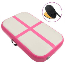 Berkfield Inflatable Gymnastics Mat with Pump 60x100x20 cm PVC Pink