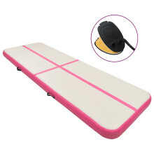 Berkfield Inflatable Gymnastics Mat with Pump 500x100x20 cm PVC Pink