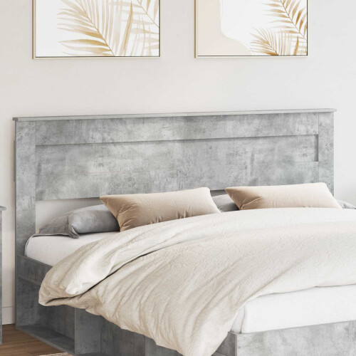 Berkfield Headboard Concrete Grey Engineered wood