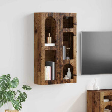 Berkfield Hanging Cabinet Old Wood 59 x 20 x 100 cm Engineered Wood