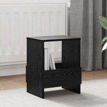Berkfield Magazine Rack 2 pcs Black Oak 35 x 30 x 45 cm