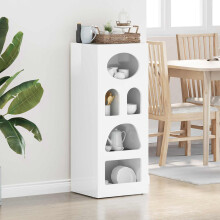 Berkfield Sideboard High Gloss White 40 x 35 x 100.5 cm Engineered Wood