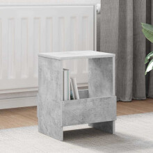 Berkfield Magazine Rack Concrete Grey 35 x 30 x 45 cm