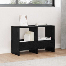 Berkfield Magazine Rack Black Oak 68.5 x 30 x 45 cm