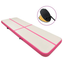 Berkfield Inflatable Gymnastics Mat with Pump 500x100x15 cm PVC Pink