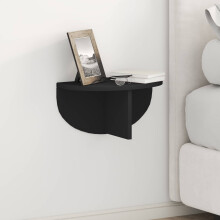 Berkfield Wall Shelf 2 pcs Black 38 x 19 x 19 cm Engineered Wood