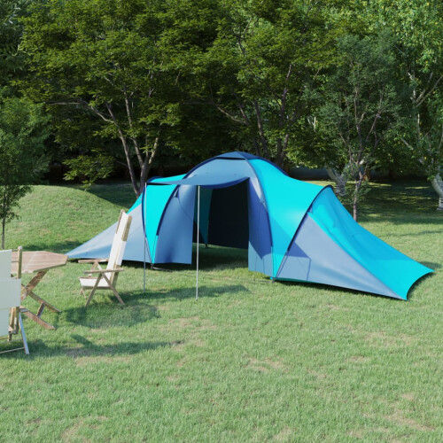 Berkfield Camping Tent 6 Persons Blue and Light Blue