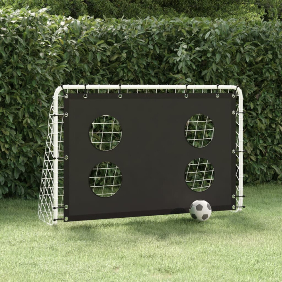 Photos - Football Goals Berkfield Soccer Goal Training Net Steel 184x61x122 cm
