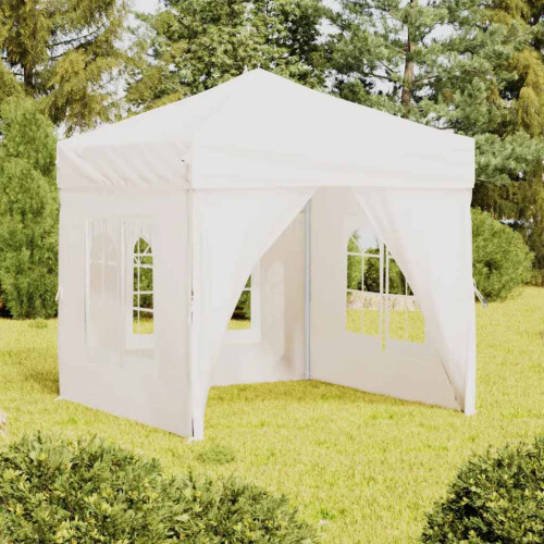 Berkfield Folding Party Tent with Sidewalls White 2x2 m