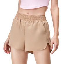 High Waist Breathable Outdoor Leisure Running Yoga Pants Short Style Coffee M
