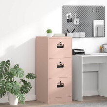 Berkfield File Cabinet Pink 45.5 x 42 x 106.5 cm Cold-Rolled Steel