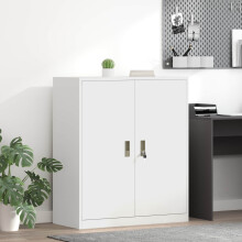 Berkfield Storage Cabinet White 90 x 40 x 105 cm Steel