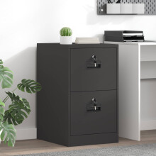 Berkfield File Cabinet Black 44 x 50 x 74.5 cm Cold-Rolled Steel