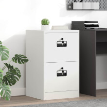 Berkfield File Cabinet White 45.5 x 42 x 74.5 cm Cold-Rolled Steel