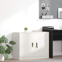 Berkfield Storage Cabinet White 90 x 40 x 70 cm Steel