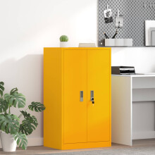 Berkfield Storage Cabinet Mustard Yellow 60 x 40 x 105 cm Steel