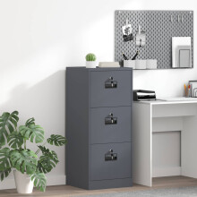 Berkfield File Cabinet Anthracite 45.5 x 42 x 106.5 cm Cold-Rolled Steel