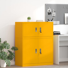 Berkfield Storage Cabinet Mustard Yellow 90 x 40 x 40 cm Steel