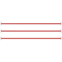 Berkfield Turning Bars 3 pcs 125 cm Steel Red