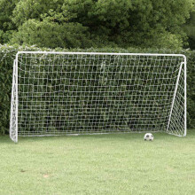 Berkfield Football Goal with Net White 366x122x182 cm Steel