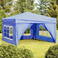 Berkfield Folding Party Tent with Sidewalls Blue 3x3 m