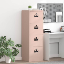 Berkfield File Cabinet Pink 45.5 x 42 x 139 cm Cold-Rolled Steel