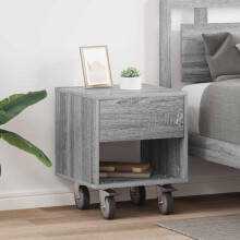 Berkfield Bedside Table 2 pcs Grey Sonoma 40.5 x 40 x 48 cm