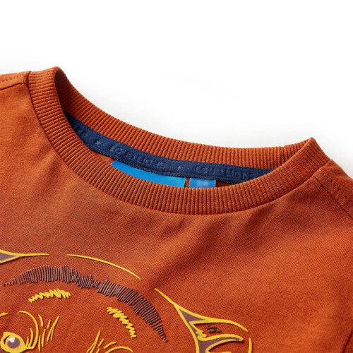 Kids' T-shirt with Long Sleeves Light Rust 104 2