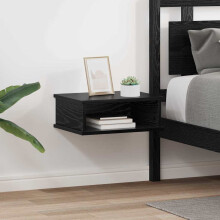 Berkfield Bedside Table 2 pcs Black Oak 40 x 31 x 15 cm Engineered Wood