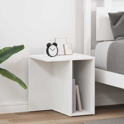 Berkfield End Table 2 pcs White 37 x 32 x 40 cm Engineered Wood