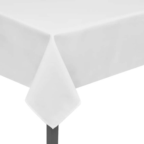 5 Tablecloths White 100 x 100 cm 1