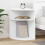 Berkfield End Table White 39.7 x 39.7 x 60 cm Engineered Wood 1