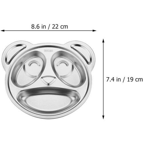 2 pcs Unbreakable Divided Food Plates for Camping Serving Meals 2