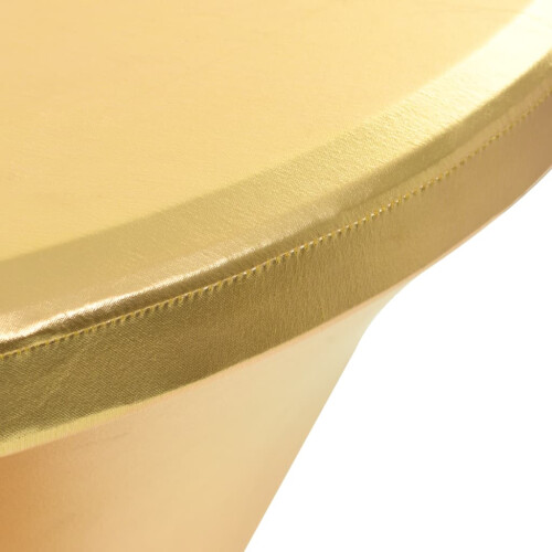 Berkfield 2 pcs Table Covers Stretch 80 cm Gold 2
