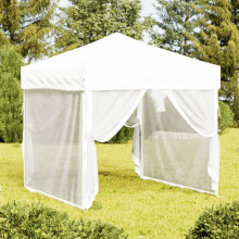 Berkfield Folding Party Tent with Sidewalls White 2x2 m