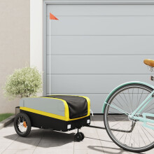 Berkfield Bike Trailer Black and Yellow 30 kg Iron