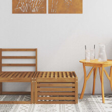 Berkfield Outdoor Footstool Solid Acacia Wood Natural 59 x 59 x 37 cm