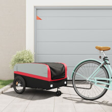 Berkfield Bike Trailer Black and Red 45 kg Iron