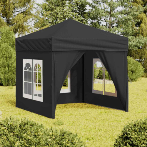 Berkfield Folding Party Tent with Sidewalls Anthracite 2x2 m