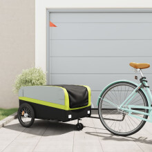 Berkfield Bike Trailer Black and Green 45 kg Iron