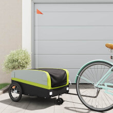 Berkfield Bike Trailer Black and Green 45 kg Iron