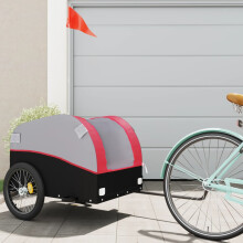 Berkfield Bike Trailer Black and Red 45 kg Iron