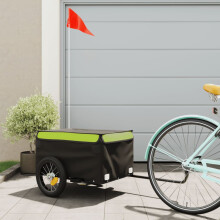 Berkfield Bike Trailer Black and Green 30 kg Iron