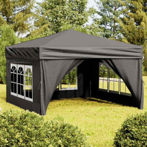 Berkfield Folding Party Tent with Sidewalls Anthracite 3x3 m